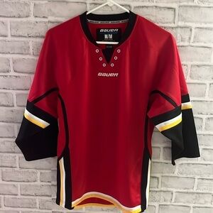 Bauer Hockey Jersey Red Black White Gold Size Medium